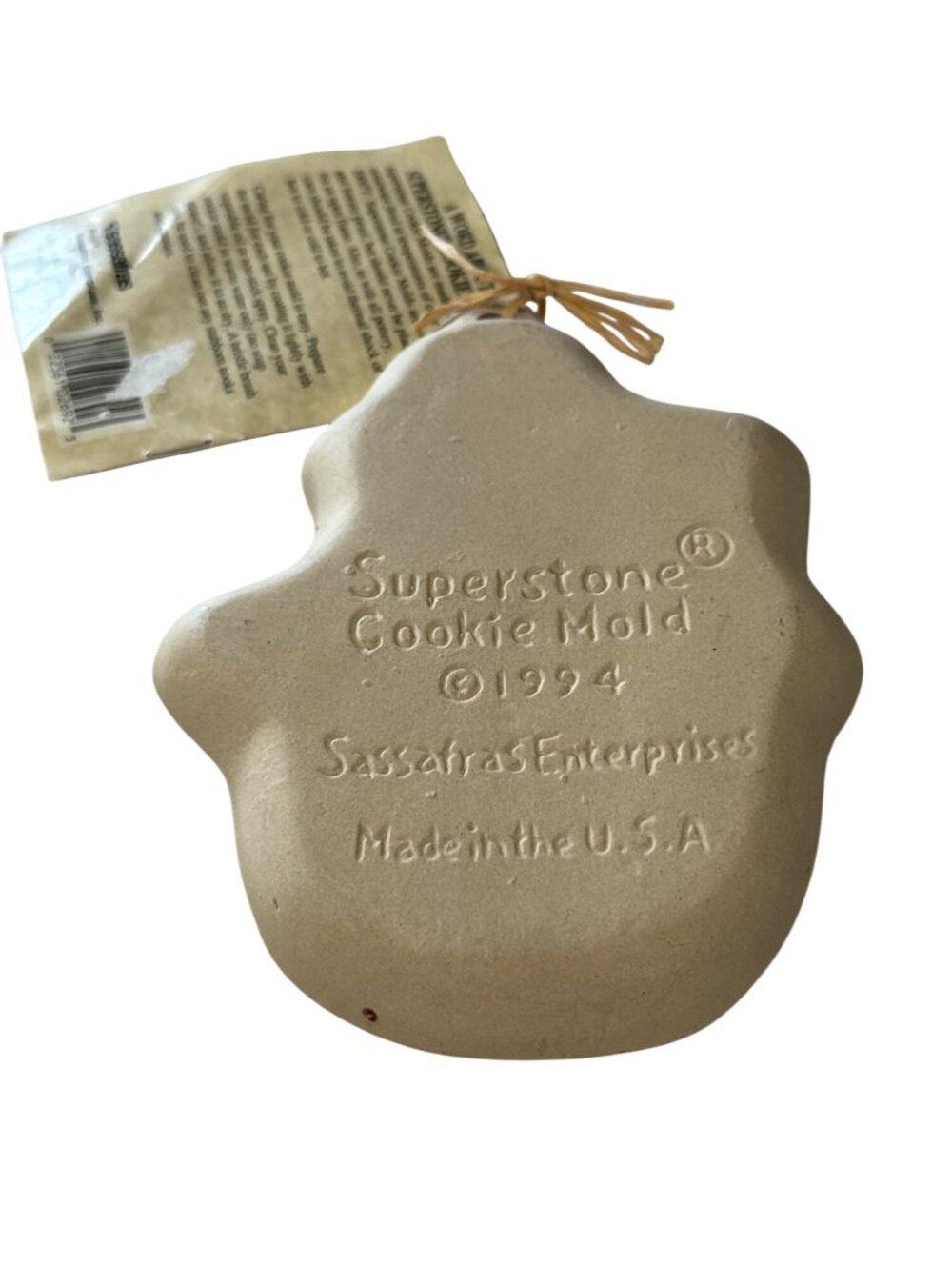Vintage 1994 Superstone Snowman Cookie Mold By Sassafras Enterprises Made In USA - Picture 2 of 6